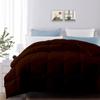1 Piece Baffle-Box Stitched Comforter, Oversized King -Brown Cotton Quilted Duvet Insert 500 GSM with 4 Corner Tabs Goose Down Lightweight Single Comforter for Bedding view 2