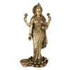 PSQURMART Brass Laxmi MATA Blessing Standing on Lotus with Kalash & Brass Statue for Temple Puja Home Decor Murti Office Gift Item Showpiece hight-10 Inches view 1