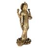 PSQURMART Brass Laxmi MATA Blessing Standing on Lotus with Kalash & Brass Statue for Temple Puja Home Decor Murti Office Gift Item Showpiece hight-10 Inches view 2