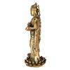 PSQURMART Brass Laxmi MATA Blessing Standing on Lotus with Kalash & Brass Statue for Temple Puja Home Decor Murti Office Gift Item Showpiece hight-10 Inches view 3