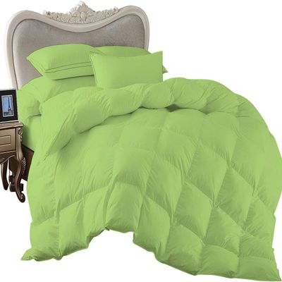 8 Piece Bed in a Bag Bedding Set 100% Best Cotton 500 GSM Full Size Sage Complete Set - 1 Comforter,1 Fitted 16" Deep, 1 Flat, 4 Pillowcases & Shams,1 Duvet Covers Bedding Sets