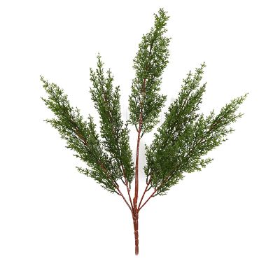RNCOZE 3 PCS Artificial Pine Cypress Leaves Branches Fake Greenery Pine Picks, Faux Plastic Plants DIY Garland Wreath Floral Arrangement Ornament for Indoor Outdoor Garden Home Decor, 52cm