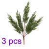 RNCOZE 3 PCS Artificial Pine Cypress Leaves Branches Fake Greenery Pine Picks, Faux Plastic Plants DIY Garland Wreath Floral Arrangement Ornament for Indoor Outdoor Garden Home Decor, 52cm view 2