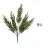 RNCOZE 3 PCS Artificial Pine Cypress Leaves Branches Fake Greenery Pine Picks, Faux Plastic Plants DIY Garland Wreath Floral Arrangement Ornament for Indoor Outdoor Garden Home Decor, 52cm view 4