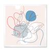 DesignQ Butterfly One Line Drawing On Cubism Shapes I Modern Framed Wall Art view 1