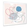 DesignQ Butterfly One Line Drawing On Cubism Shapes I Modern Framed Wall Art view 3