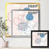 DesignQ Butterfly One Line Drawing On Cubism Shapes I Modern Framed Wall Art view 4