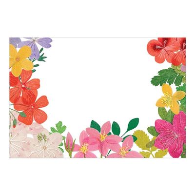 Caspari Halsted Floral Place Cards, 40 Count