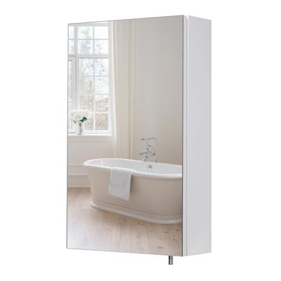 Croydex Dawley Single Door Medicine Cabinet, 670x400x119mm, White Steel