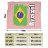 AHMOVOMAH Brazil Flag Fleece Blanket Bed Linen Sofa Blankets Throw Size 50"X40" for Yoga Mats Pillow Case view 2