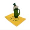 Beer Cup Saint Patricks Day Card, Pop Up Birthday Card view 3