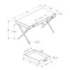 Monarch Specialties I 7795 Computer Desk, Home Office, Laptop, Left, Right Set-up, Storage Drawers, 42" L, Work, Metal, Laminate, Grey, Black, Contemporary view 3