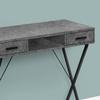 Monarch Specialties I 7795 Computer Desk, Home Office, Laptop, Left, Right Set-up, Storage Drawers, 42" L, Work, Metal, Laminate, Grey, Black, Contemporary view 4