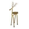 13.25" Large Bronze Reindeer Christmas Pillar Candle Holder view 4