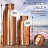 A American Ayurveda 100% Pure Copper Water Bottle for drinking, Jointfree, Leakproof, Natural Ayurveda Health Benefits, Copper bottle, Alkaline Water 600ml (20Oz) Capacity view 2