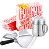 202 Pcs Popcorn Machine Supplies Set, Kernel Sifting Speed Scoop, Stainless Steel Seasoning Dredge with Handle, 200 Pcs Popcorn Bags Bundle for Home Kitchen Theater Movie Tools Supplies (1 Oz) view 1