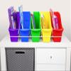 Storex Metal Shelf Rack, Fits 5 Small Book Bins (Bins Sold Separately), White (71151A01C) view 2