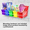 Storex Metal Shelf Rack, Fits 5 Small Book Bins (Bins Sold Separately), White (71151A01C) view 3
