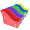 Storex Metal Shelf Rack, Fits 5 Small Book Bins (Bins Sold Separately), White (71151A01C) view 4