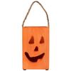 8" Large Orange Wood Jack O Lantern Halloween Candle Lantern view 1