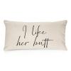 I Like His Beard, I Like Her Butt Cotton Linen Lumbar Pillow Covers 16x24 Farmhouse Decorative Rectangle Throw Pillows Case Funny for Home Decor Living Room Couch view 1