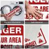 Rubber Mats for Garage Danger Dinosaur Area Keep Out Doormat Extra Large Door Mat (Size : 20 * 32IN/50 * 80CM) view 3