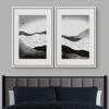 IDEA4WALL Framed Wall Art Print Set Geometric Black & White Color Wave Collage Abstract Symbols Illustrations Modern Art Boho Graphic Colorful Chic for Living Room, Bedroom, Office - 16"x24"x2 White view 2