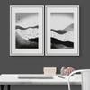 IDEA4WALL Framed Wall Art Print Set Geometric Black & White Color Wave Collage Abstract Symbols Illustrations Modern Art Boho Graphic Colorful Chic for Living Room, Bedroom, Office - 16"x24"x2 White view 3