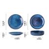 Dessert Dishes Plates Dinner Plate Porcelain Bowl Plate Creative Pattern Salad Bowl Household Tableware Can Be Used for Salad Steak Pasta Dessert Plate (Color : A) view 2