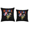 4th Of Juli American Astronaut Riding T-Rex Dinosaur Merica Throw Pillow view 3