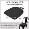 baibu Set of 4 Memory Foam Dual-Layer Design Metal Dining Chair Pads Bar Stool Cushion with Ties for Metal Chairs or Bar Stools - 4 Cushions Only (Gray Black, 14x14x1.5in) view 3