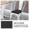 baibu Set of 4 Memory Foam Dual-Layer Design Metal Dining Chair Pads Bar Stool Cushion with Ties for Metal Chairs or Bar Stools - 4 Cushions Only (Gray Black, 14x14x1.5in) view 4