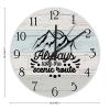 Always Take The Scenic Route Wall Clock Happy Camping Adventure Clocks Travel Hiking Round Wooden Clock Quartz Silent Clock 12Inch Farmhouse Decor for Living Room Office Housewarming Gift view 2