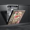 OEME Spring Flower Dishwasher Magentic Cover, Birds Decorate Self Adhesive Magnet Refrigerator Decal, Home Appliances Decorative Stickers Vinyl Decals 23inch W x 17inch H view 4