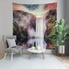 BELECO Mountain Lake Tapestry Waterfall Landscape Wall Hanging Tapestries Natural Scenery Nature Photo Background Office Home Decor Bedroom Aesthetic Living Room Dorm Decor 80x60 Inches view 4