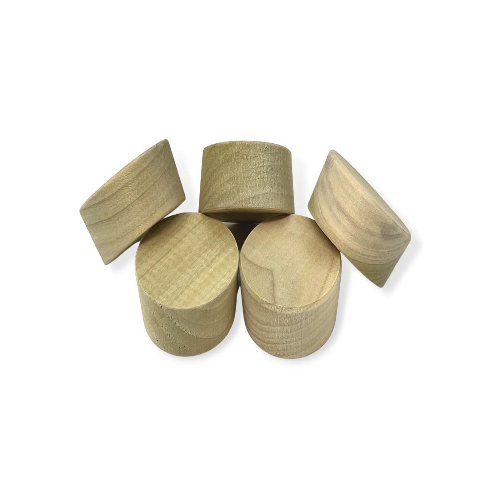 2-Inch Poplar Wood Bourbon Wine Barrel Cask Keg Bung Plug - Great for Home Brewers, Distillers, Wine Enthusiasts (5-Pack)