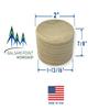 2-Inch Poplar Wood Bourbon Wine Barrel Cask Keg Bung Plug - Great for Home Brewers, Distillers, Wine Enthusiasts (5-Pack) view 3