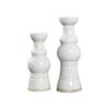 Artissance AM83680105 15.35 in. Tall Off White Matte-Glazed Porcelain Clara Tea Large Candle Holder view 1