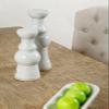 Artissance AM83680105 15.35 in. Tall Off White Matte-Glazed Porcelain Clara Tea Large Candle Holder view 3
