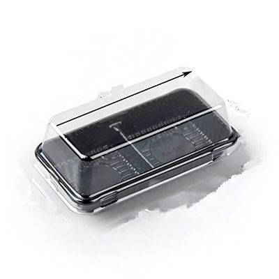 Crysdaralovebi 100/50pcs Clear Gift Box Moon Cake Cupcake Packaging Box Egg-Yolk Puff Container Plastic Cake Box Baking Plastic Container Holde (Box,50pcs)