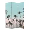 HomeRoots Mutpl. Wood Tropical Palm Trees Room Three Panel Divider Screen view 1