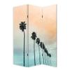HomeRoots Mutpl. Wood Tropical Palm Trees Room Three Panel Divider Screen view 2