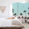 HomeRoots Mutpl. Wood Tropical Palm Trees Room Three Panel Divider Screen view 4