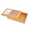 Crysdaralovebi 10pcs Kraft Paper Cake Boxes with Transparent Window Box Birthday Baby Shower Clothes Towel Present Packaging Box (Deep Sapphire) view 1
