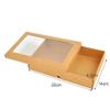 Crysdaralovebi 10pcs Kraft Paper Cake Boxes with Transparent Window Box Birthday Baby Shower Clothes Towel Present Packaging Box (Deep Sapphire) view 2