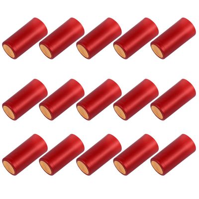 Toyvian 100pcs PVC Heat Shrink Capsules Wine Bottle Corks Wine Shrink Wrap Wine Bottle Shrink Caps for Wine Making Cellars Home Use, Red
