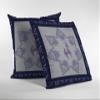 HomeRoots Purple On Indigo 16 Gray Purple Horse SuedeThrow Pillow view 2