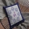 HomeRoots Purple On Indigo 16 Gray Purple Horse SuedeThrow Pillow view 4