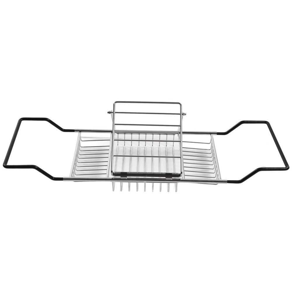 Bathtub Tray Stainless Steel Bathtub Caddy Tray Retractable Bath Tray Removable Stand for Placing Book, Wine Glass, Cellphone, Adjustable Bathtub Bathroom Shelf for Hotels, Bathrooms