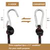 TOURFUN Rope Tie Downs, 3/8 x 15ft. Locking Ratchet Pulley with 3.1 Carabiner for Kayak Bow and Stern Secure 1 Pair view 3